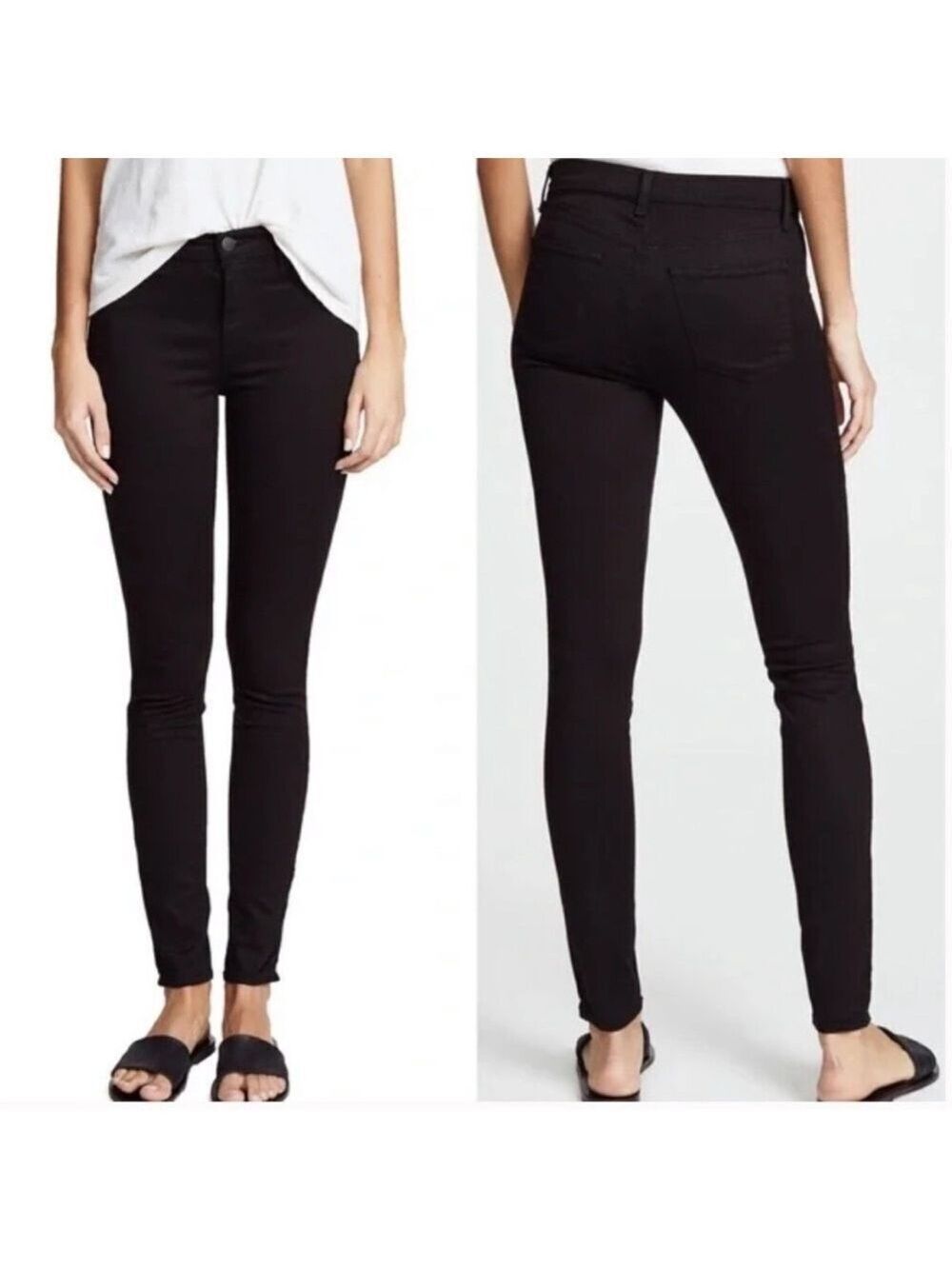 J BRAND Super Skinny Jeans Black High Rise Size 32